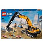 LEGO City 60420 Escavatore da Cantiere Giallo, Giochi Creativi per Bambini 8+, Veicolo Giocattolo da Cantiere e 3 Minifigure