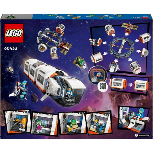 LEGO City 60433 Stazione Spaziale Modulare, Modellino da Costruire per Collegare Astronavi e Moduli Gioco per Bambini da 7+ - 9