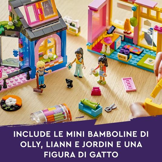 LEGO Friends 42614 Boutique Vintage, Giochi per Bambini da 6 Anni con Negozio Giocattolo di Moda, 3 Mini Bamboline e un Gatto - 3