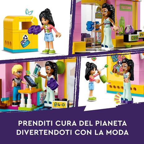 LEGO Friends 42614 Boutique Vintage, Giochi per Bambini da 6 Anni con Negozio Giocattolo di Moda, 3 Mini Bamboline e un Gatto - 4