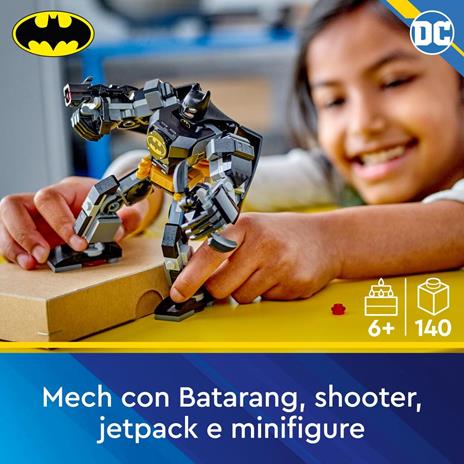 LEGO DC 76270 Armatura Mech di Batman, Action Figure Giocattolo, Robot Snodabile da Collezione, Giochi Creativi per Bambini 6+ - 2