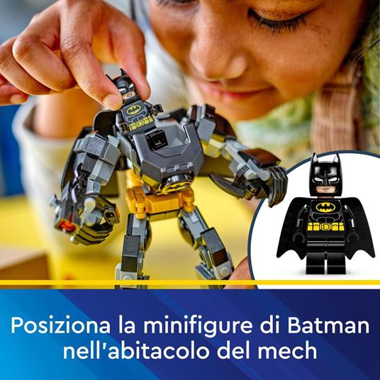 LEGO DC 76270 Armatura Mech di Batman, Action Figure Giocattolo, Robot Snodabile da Collezione, Giochi Creativi per Bambini 6+ - 3