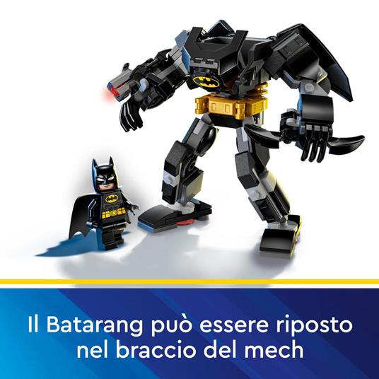 LEGO DC 76270 Armatura Mech di Batman, Action Figure Giocattolo, Robot Snodabile da Collezione, Giochi Creativi per Bambini 6+ - 6