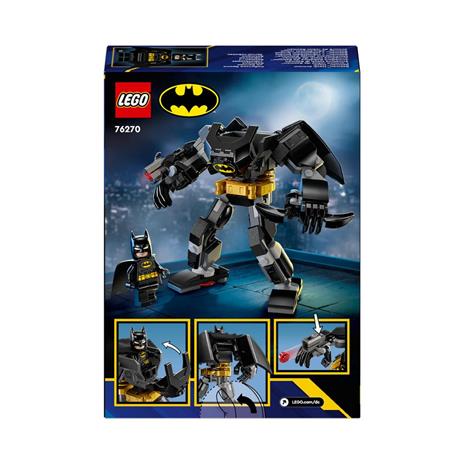 LEGO DC 76270 Armatura Mech di Batman, Action Figure Giocattolo, Robot Snodabile da Collezione, Giochi Creativi per Bambini 6+ - 8