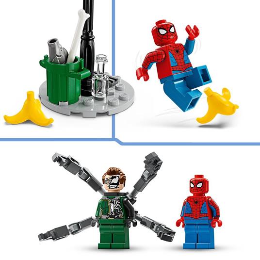 LEGO Marvel 76275 Inseguimento Sulla Moto: Spider-Man vs. Doc Ock Motocicletta Giocattolo Spara Ragnatele per Bambini 6+ Anni - 5