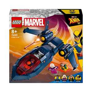 Giocattolo LEGO Marvel 76281 X-Jet di X-Men, Aereo Giocattolo per Bambini di 8+ Anni, Modellino da Costruire con Minifigure di Supereroi LEGO