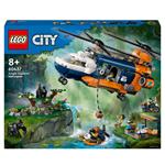 LEGO City 60437 Elicottero dell’Esploratore nella Giungla, Giochi per Bambini 8+ con Veicolo Giocattolo, Animali e Minifigure