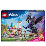 LEGO Disney 43240 Malefica Drago, Parte del Castello Giocattolo da Costruire con Torri e 2 Mini Bamboline, Giochi Bambini 7+