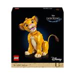 LEGO ǀ Disney 43247 Giovane Simba, Re Leone, Modellino da Costruire Snodabile per Adulti da Collezione, Idea Regalo Lui o Lei