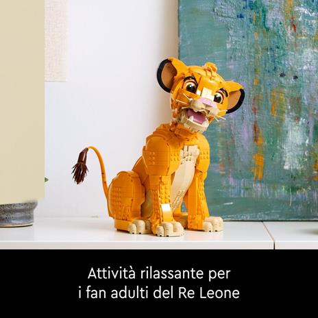 LEGO | Disney 43247 Giovane Simba, Re Leone, Modellino da Costruire Snodabile per Adulti da Collezione, Idea Regalo Lui o Lei - 4