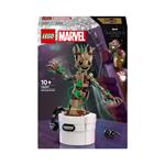 LEGO Marvel 76297 Groot Ballerino, Personaggio Giocattolo con Funzione Danzante, Giochi Animati Bambini 7+ Fan degli Avengers