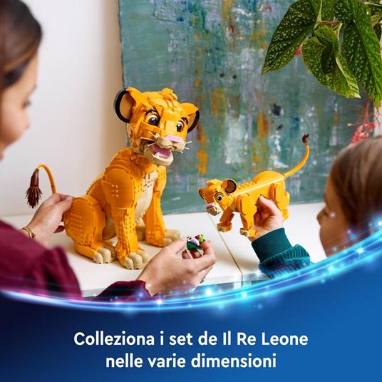 LEGO Disney 43243 Simba, il Cucciolo del Re Leone, Giochi di Fantasia per Bambini 6+ Anni, Personaggio Giocattolo Costruibile - 6