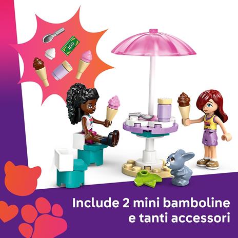 LEGO Friends 42644 Il Furgone dei Gelati di Heartlake City, Giochi Didattici Bambine 4+, Camion Giocattolo, Cibo e Accessori - 4