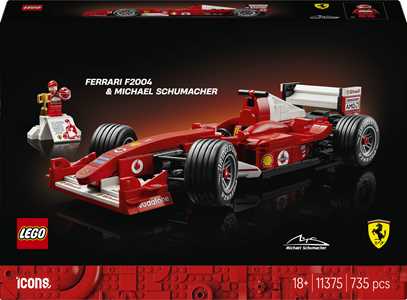 Giocattolo LEGO ICONS Ferrari F2004 e Michael Schumacher LEGO