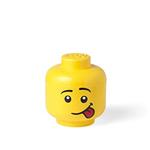 LEGO Scatola Testa Ragazzo Porta Oggetti Piccola Impilabile, 2,0 L, Giallo