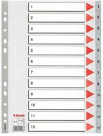 Intercalare Numerico A4 Polipropilene 1-12