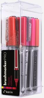 karin BrushmarkerPRO Borgogna, Lillà, Magenta, Arancione, Rosa, Rosso, Viola, Giallo 12 pz