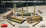 Miniart: 1/35 7.5Cm Pak 40 Ammo Boxes With Shells Set 1 (3/23) *