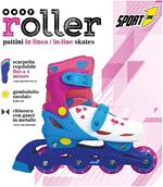 Pattini a rotelle in linea bambina donna Pattini in linea bambino bambina 4 ruote rotelle adulto (EASY ROLLER ROSA 35-38)