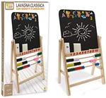 Lavagna Bambini di legno cavalletto Altezza 2 Anni Pallottoliere Numeri Giochi Cancellabile Double 66x22x38 cm