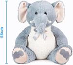 Elefante Peluche Grande Gigante Maxi 100 Cm seduto Giocattolo Per Bambini Peluche Gigante per Bambini e Adulti