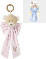 Fiocco Nascita Azzurro da 0 Mesi Bimbo Bimba Coccarda Bambino Rosa Cotone Colore 35 cm Neonato Palloncini Celeste Regalo Tulle Ideale Orsetto Bambina Kit Blu (Rosa)