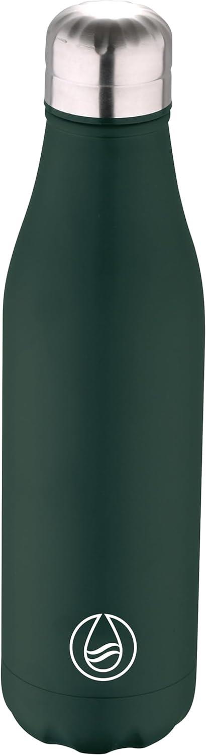 BERGNER Bottiglia Termica da 500 ml in Acciaio Inox Verde Walking Anywhere - 2