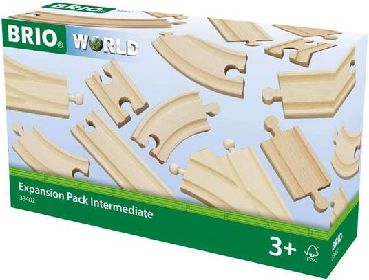 BRIO WORLD - Pacchetto Espansione Binari Intermedio, Accessori per Pista Trenino BRIO, 16 Pezzi, Età 3+ Anni - 3