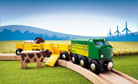 BRIO WORLD - Treno della Fattoria, Veicoli per Pista Trenino BRIO, 5 Pezzi, Età 3+ Anni - 3