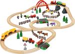 BRIO WORLD - Set Ferrovia Vita In Campagna, Pista Trenino con Accessori, 79 pezzi,  Età 3+ Anni