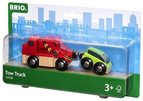 BRIO WORLD - Carro Attrezzi, Veicoli Giocattolo in Legno, 2 Pezzi, Età 3+ Anni - 4