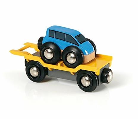 BRIO WORLD - Vagone per Trasporto Auto, Veicoli per Pista Trenino BRIO con Luci, Età 3+ Anni - 3