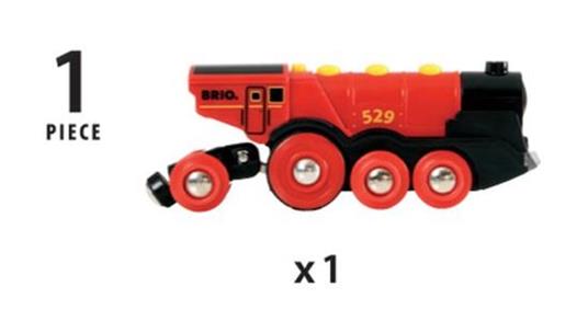 BRIO WORLD - Grande Locomotiva Rossa, Veicoli per Pista Trenino BRIO, Età 3+ Anni - 3