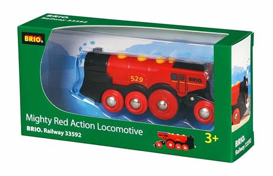 BRIO WORLD - Grande Locomotiva Rossa, Veicoli per Pista Trenino BRIO, Età 3+ Anni - 9