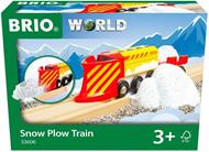 BRIO WORLD - Treno Spazzaneve, Veicoli Giocattolo in Legno, 5 pezzi, Età 3+ Anni