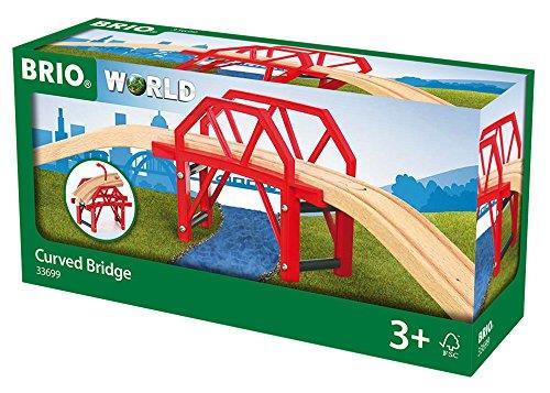 BRIO WORLD - Ponte Ferrovia, Accessorio per Pista Trenino BRIO, Set da 4 Pezzi, Età 3+ Anni