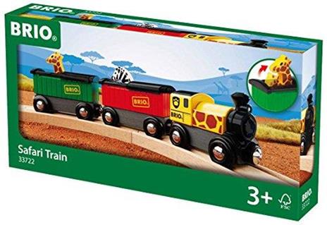 BRIO WORLD - Treno Safari, Veicoli per Pista Trenino BRIO, 3 Pezzi, Età 3+ Anni - 2