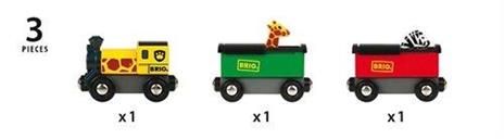 BRIO WORLD - Treno Safari, Veicoli per Pista Trenino BRIO, 3 Pezzi, Età 3+ Anni - 9