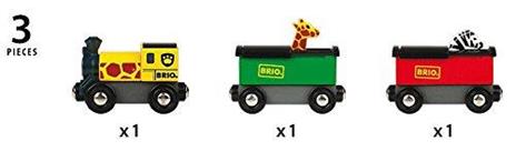 BRIO WORLD - Treno Safari, Veicoli per Pista Trenino BRIO, 3 Pezzi, Età 3+ Anni - 7