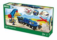 BRIO WORLD - Set Ferrovia Polizia, Pista Trenino con Accessori, 17 pezzi, Età 3+ Anni