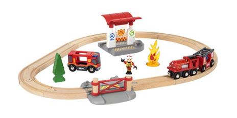 BRIO WORLD - Set Ferrovia Vigili del Fuoco, Pista Trenino con Accessori, 18 pezzi, Età 3+ Anni - 3