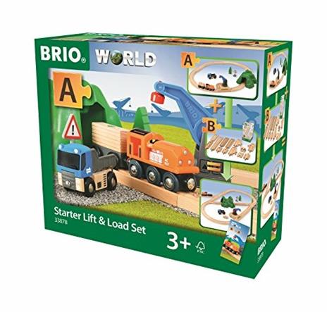 BRIO WORLD - Set Ferrovia Carica e Trasporta, Pista Trenino con Accessori, 19 pezzi, Età 3+ Anni - 2