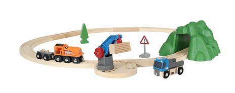 BRIO WORLD - Set Ferrovia Carica e Trasporta, Pista Trenino con Accessori, 19 pezzi, Età 3+ Anni - 8