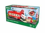 BRIO WORLD -  Elicottero Trasporto Merci, Accessorio per Pista Trenino BRIO, 8 pezzi, Età 3+ Anni