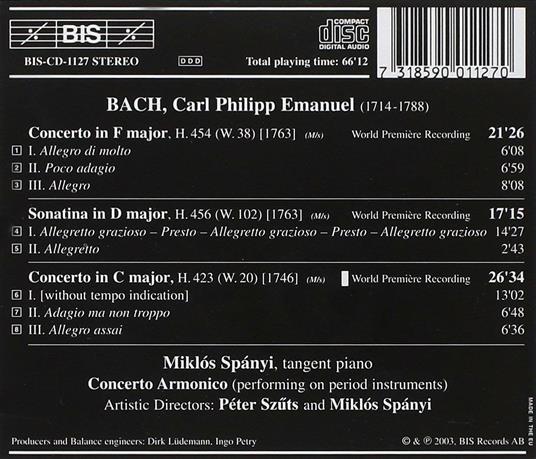 Concerti per strumento a tastiera vol.12 - CD Audio di Carl Philipp Emanuel Bach - 2