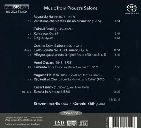 Cello Music from Proust's Salons - CD Audio di Steven Isserlis - 2