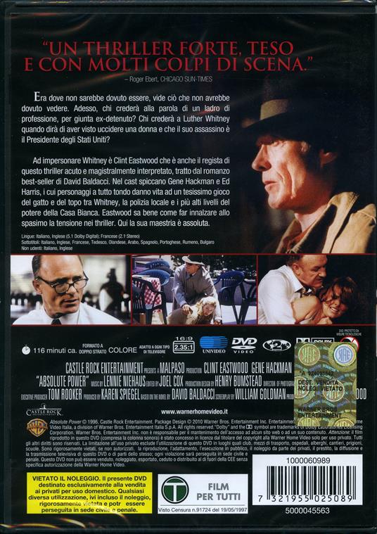 Potere assoluto di Clint Eastwood - DVD - 2