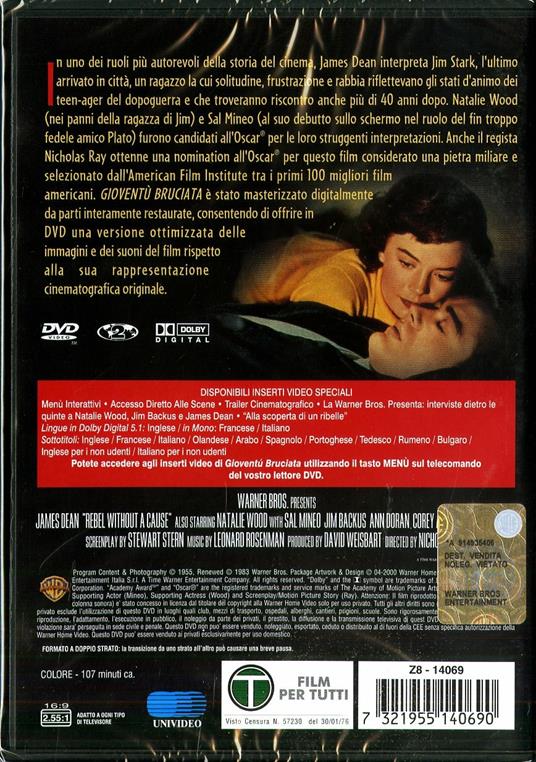 Gioventù bruciata di Nicholas Ray - DVD - 2