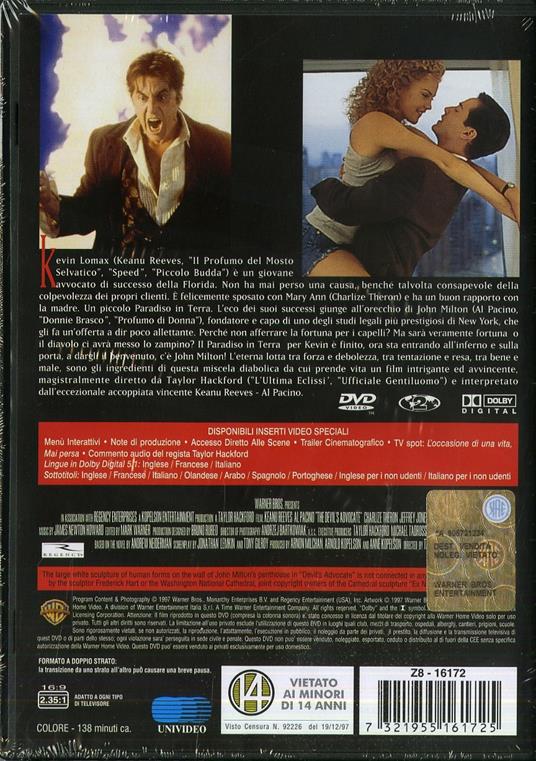 L' avvocato del diavolo di Taylor Hackford - DVD - 2