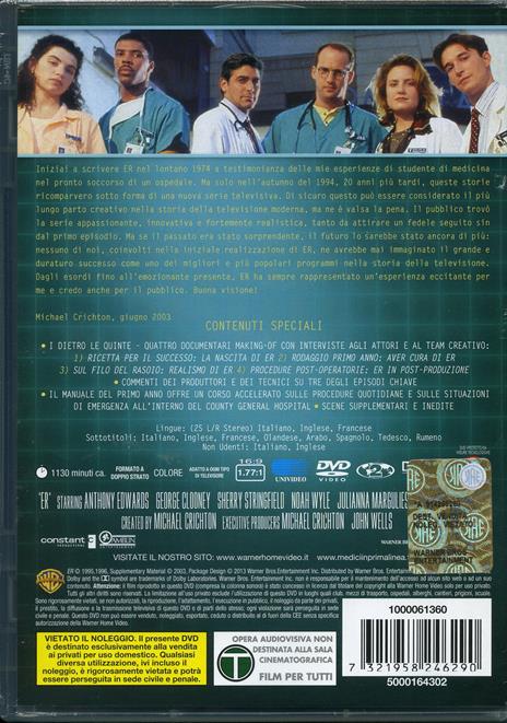 ER Medici in prima linea. Stagione 1 (4 DVD) - DVD - Film Drammatico |  Feltrinelli